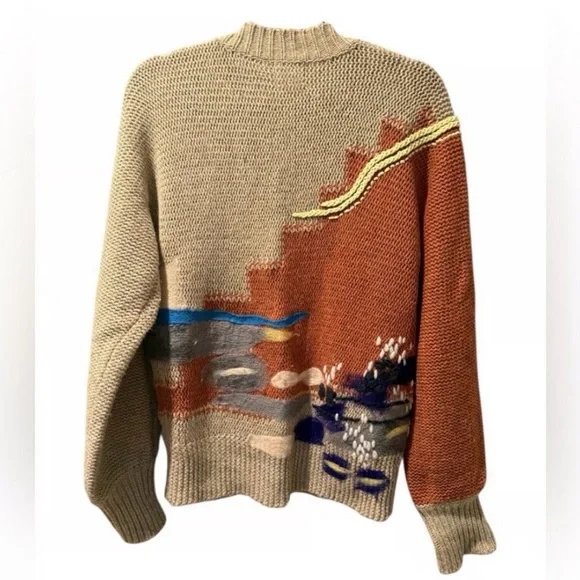 Anthropologie HWR Embellished Wool Cardigan Petunia Sweater - Picture 2 of 8